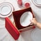 Simplify Holiday Salad Plate Dinnerware Storage Box with 12 Felt Dividers 9051 - alternate 4